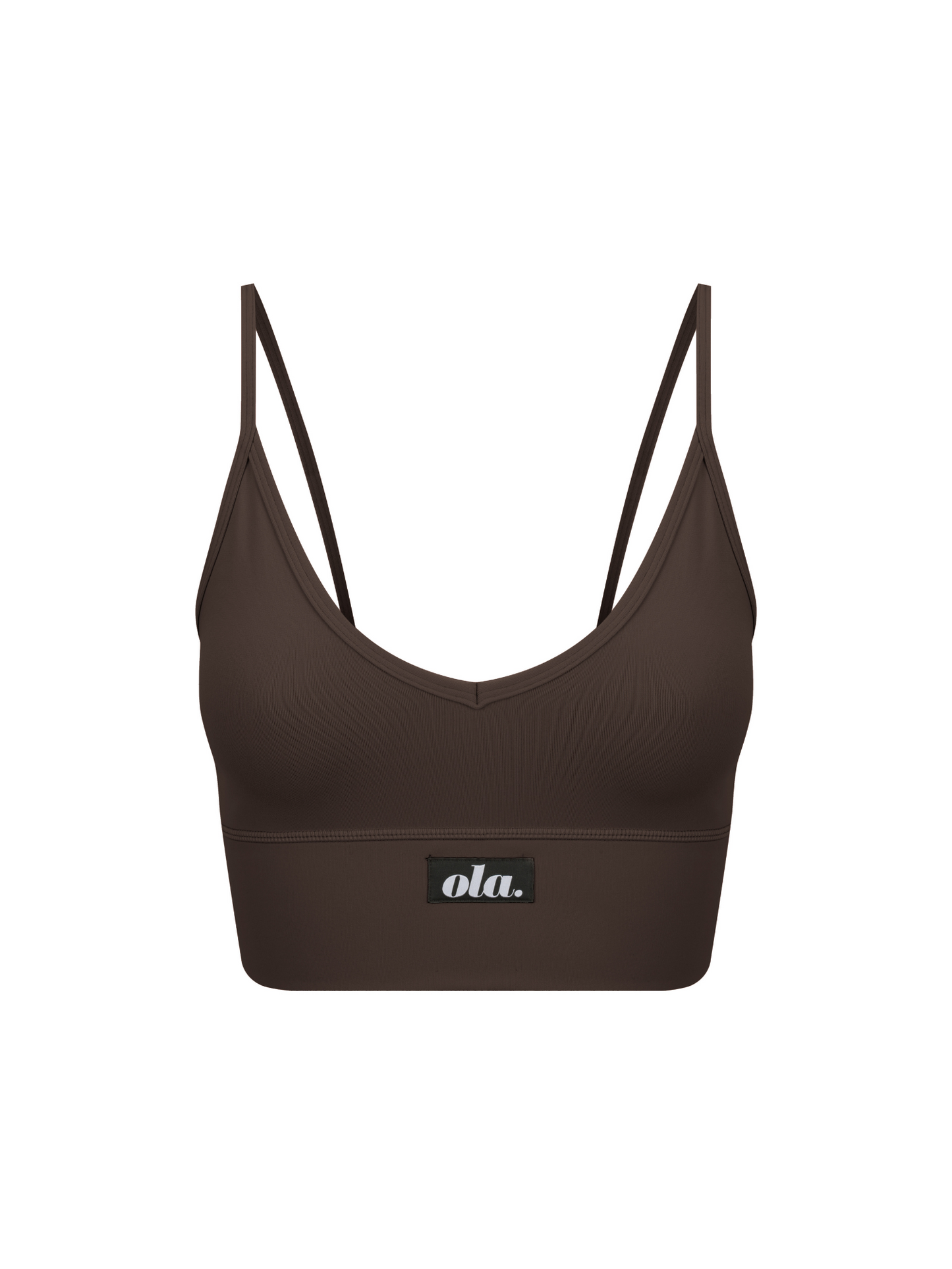 V Crop Bralette – Hot Fudge