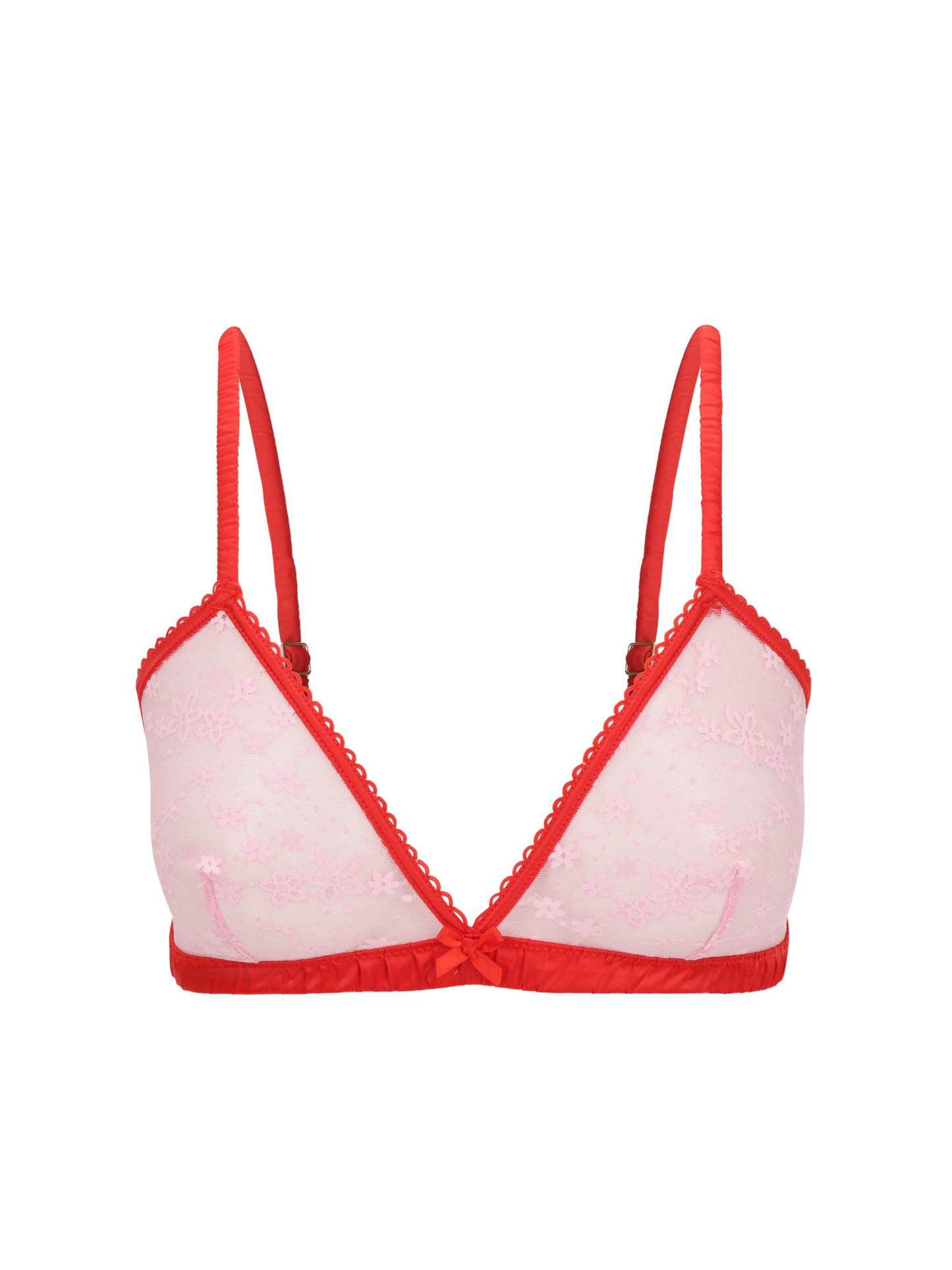 Lace Crop – Light Pink / Red