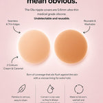 Ola no-show nipple covers on skin closeup