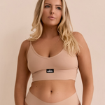 Cream Tan Bikini Thong model front view
