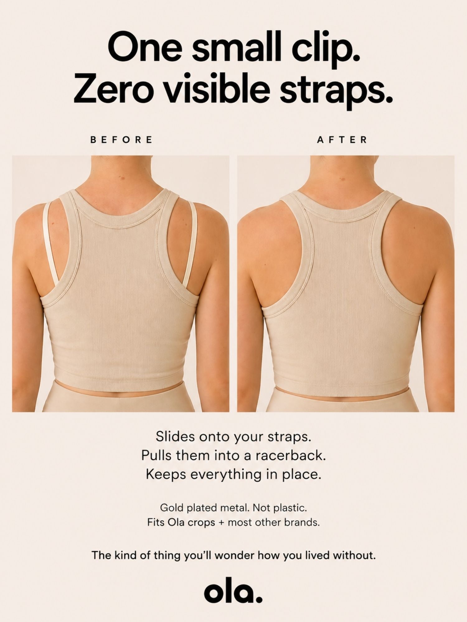 Ola Strap Hack racerback clip on model 