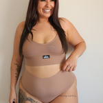 Macchiato High Rise Thong model three-quarter view