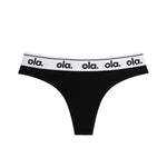 Black Iconic Thong model close-up detail