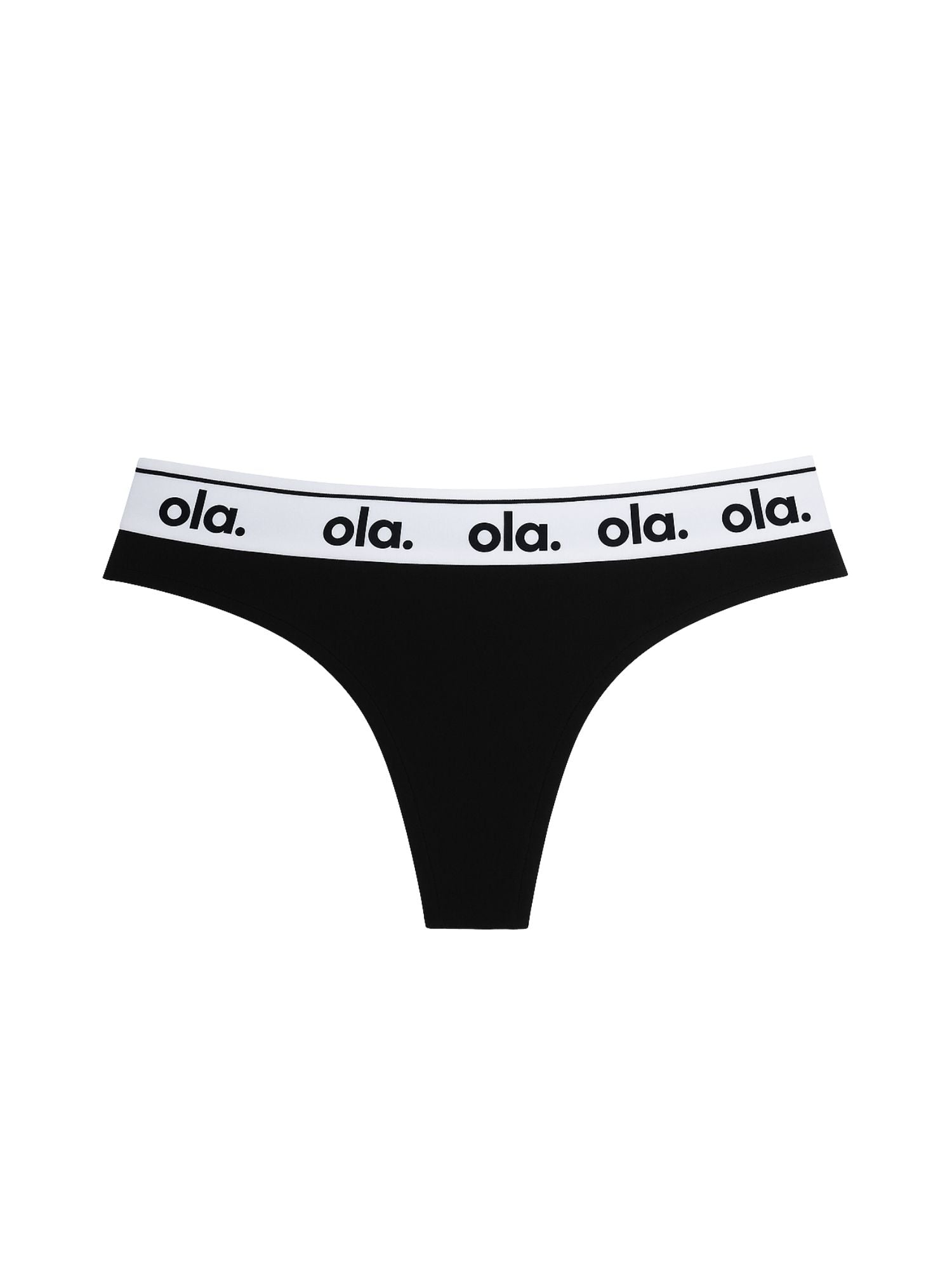 Black Iconic Thong model close-up detail