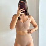 Macchiato High Rise Brief on model front view