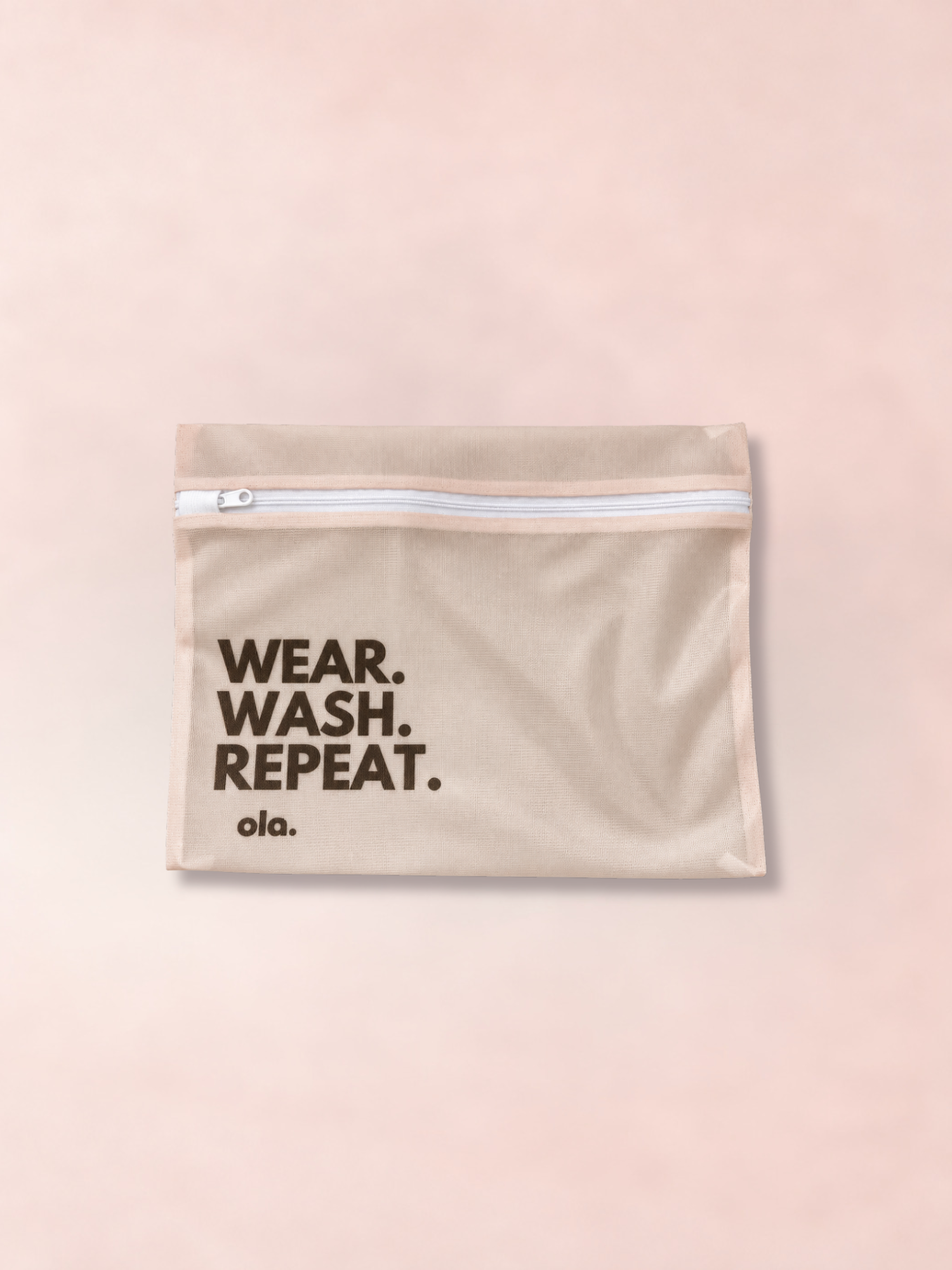 Ola mesh delicates wash bag zip detail