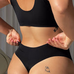 Black Bikini Thong lifestyle studio shot