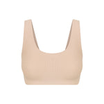 Cream Tan Comfort Crop ghost flatlay back