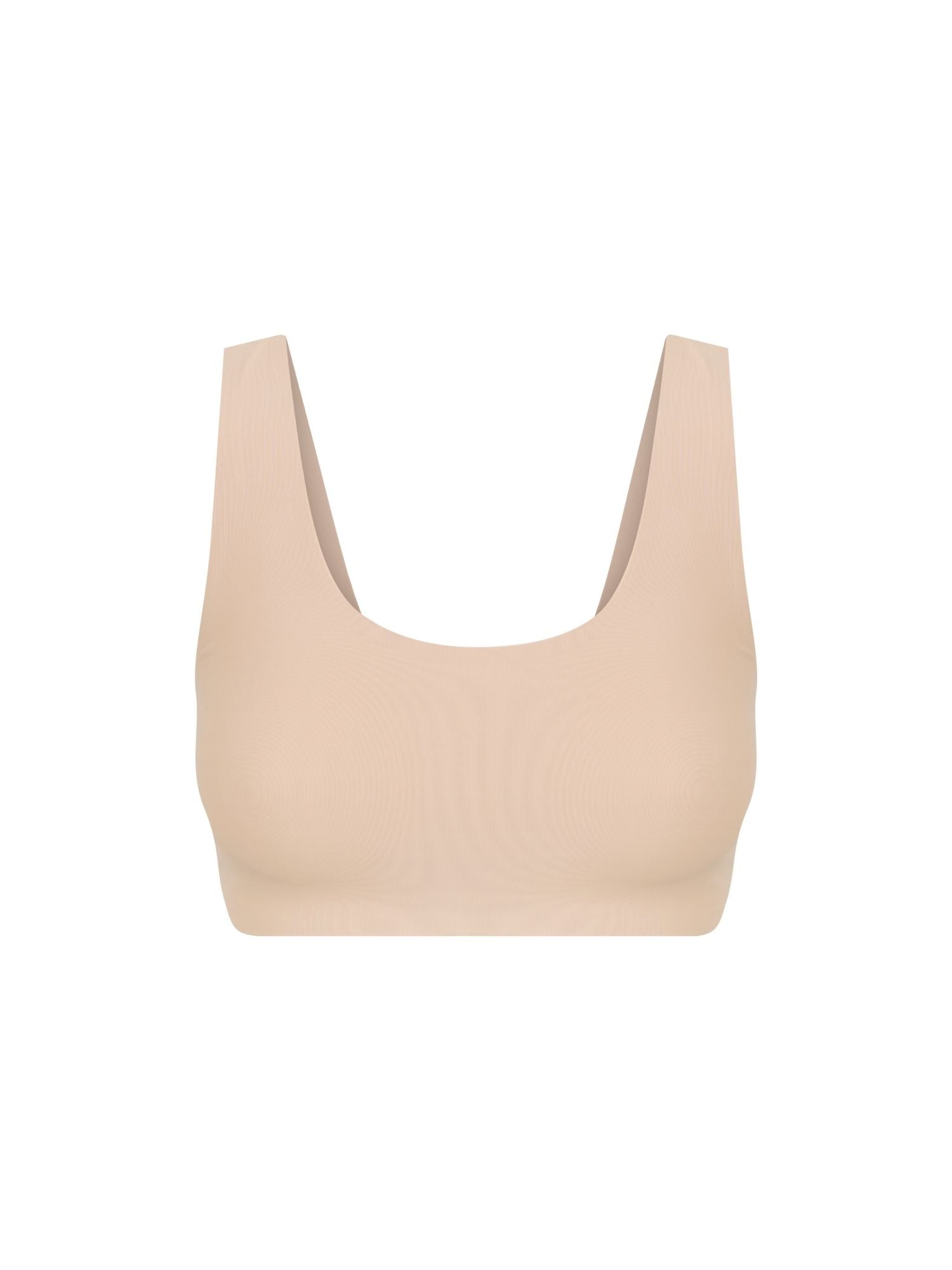 Cream Tan Comfort Crop ghost flatlay back