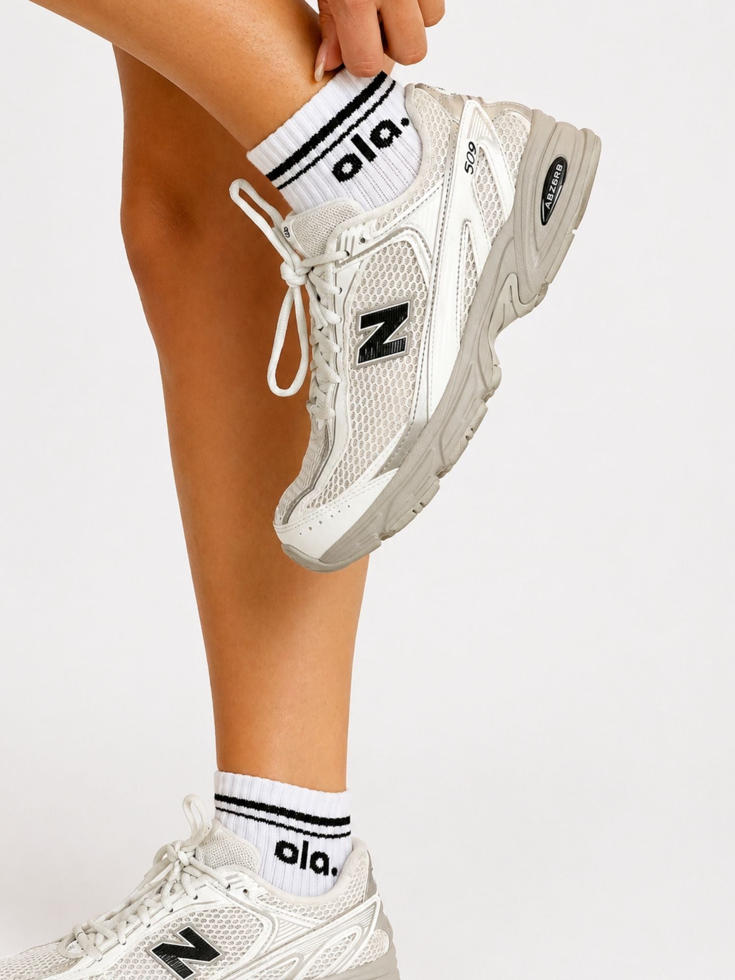 Ola quarter crew socks folded product shot