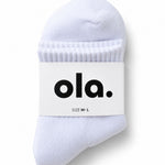 Ola quarter crew socks flat product shot