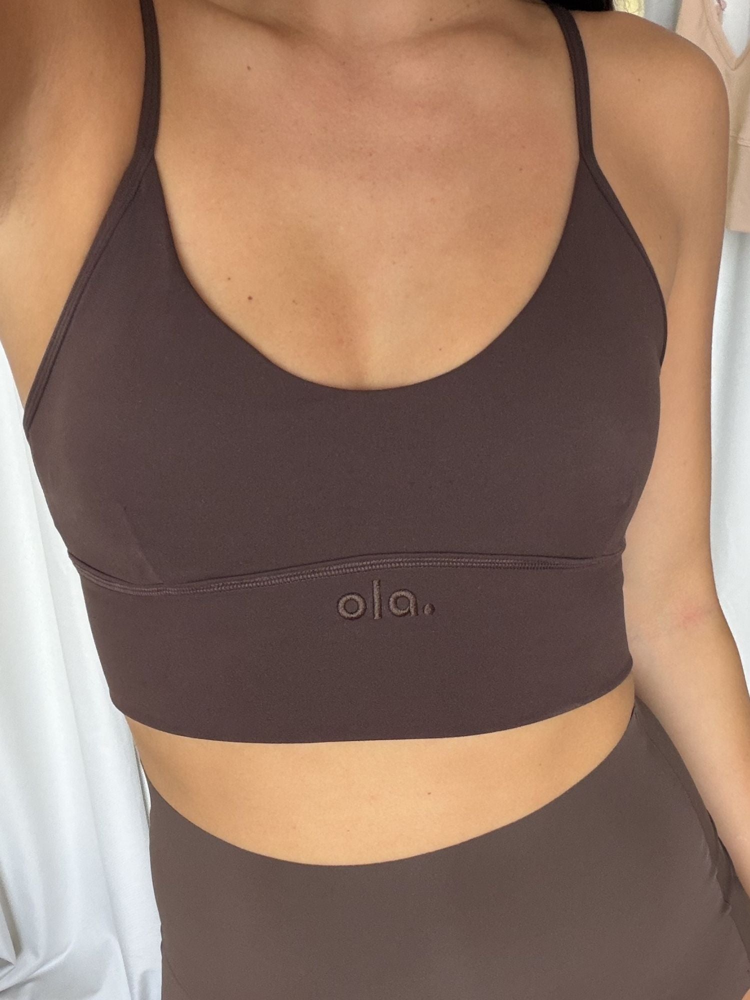 Hot Fudge Grace Crop ghost flatlay back