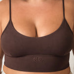 Hot Fudge Grace Crop on model front view