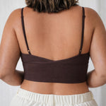Hot Fudge Grace Crop model three-quarter view