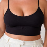 Black Grace Crop model back view