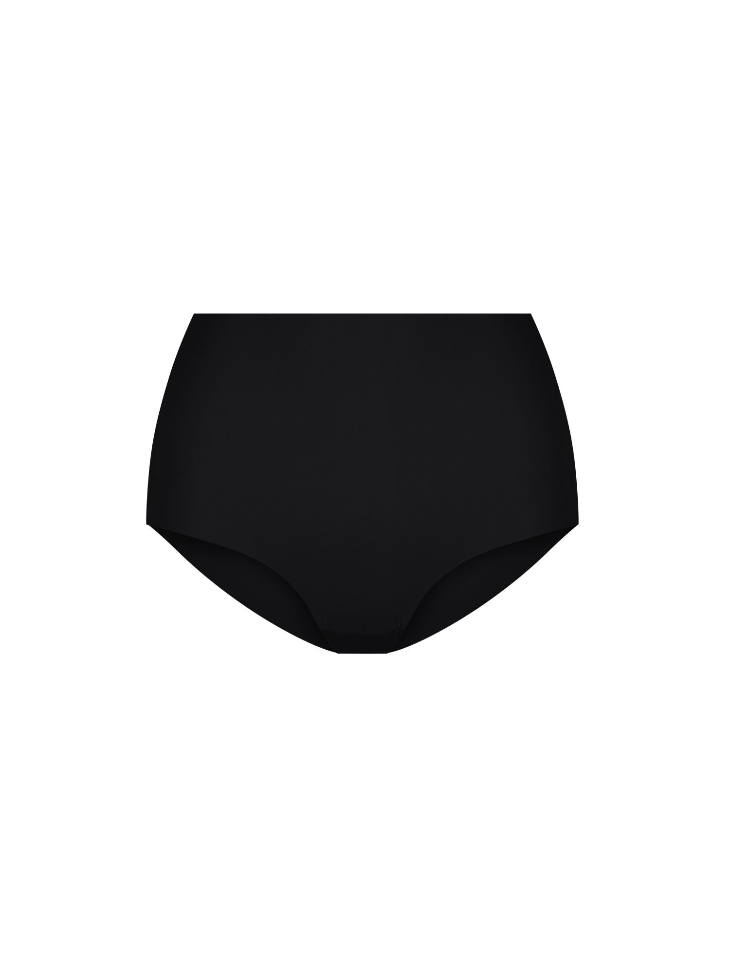 Black High Rise Brief model crop view