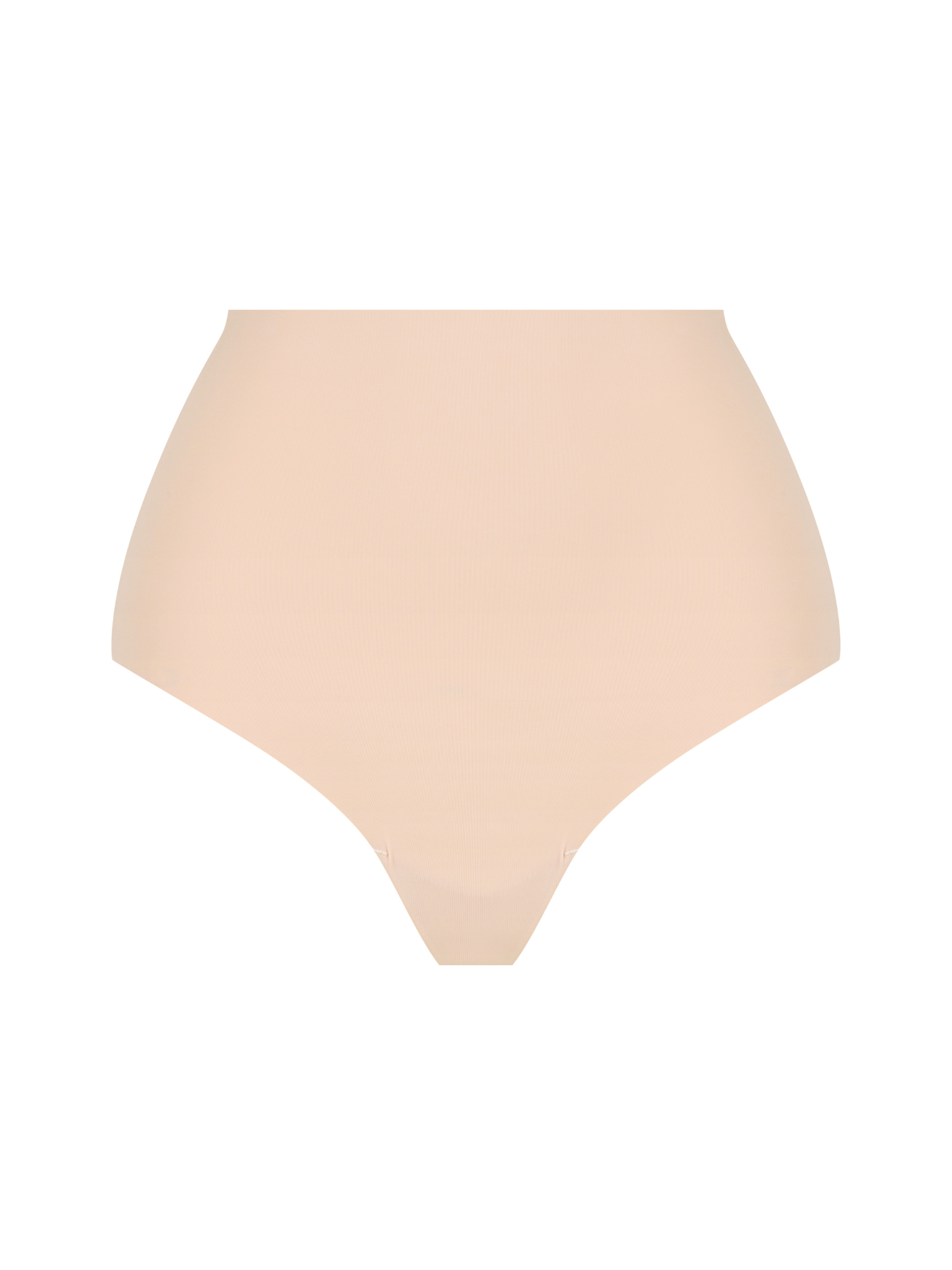 Cream Tan High Rise Thong model waist detail