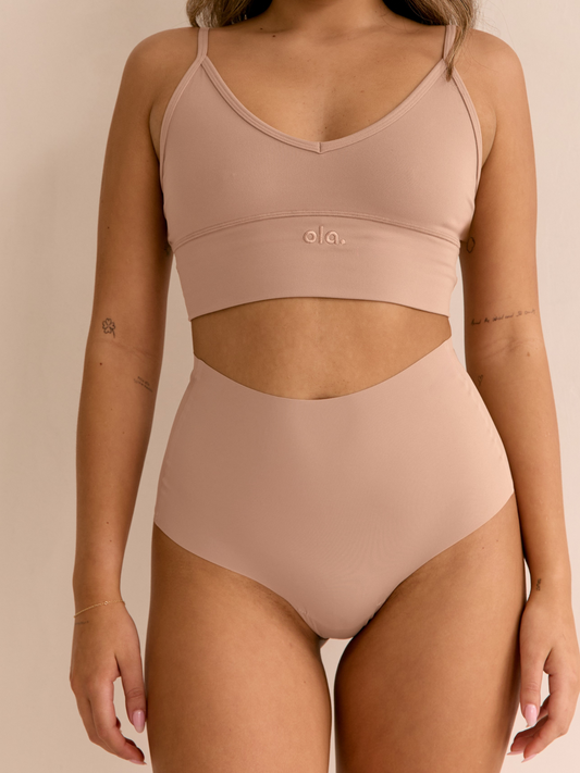 High Rise Brief – Cream Tan