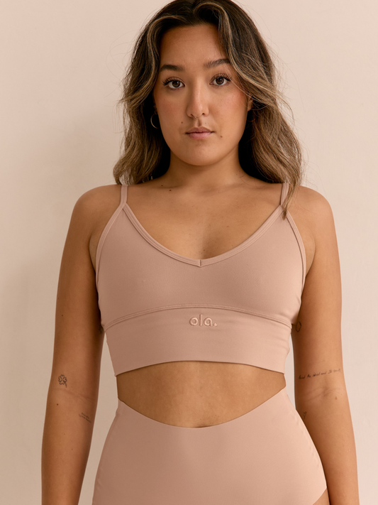V Crop V2 – Cream Tan