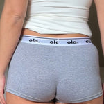 Grey Marle Iconic Boy Short model back view