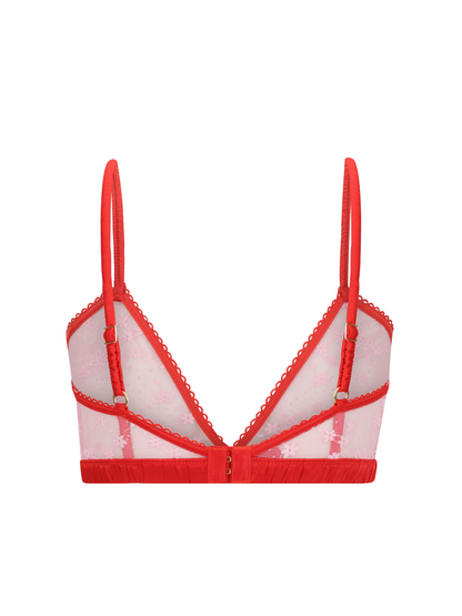 Lace Crop – Light Pink / Red