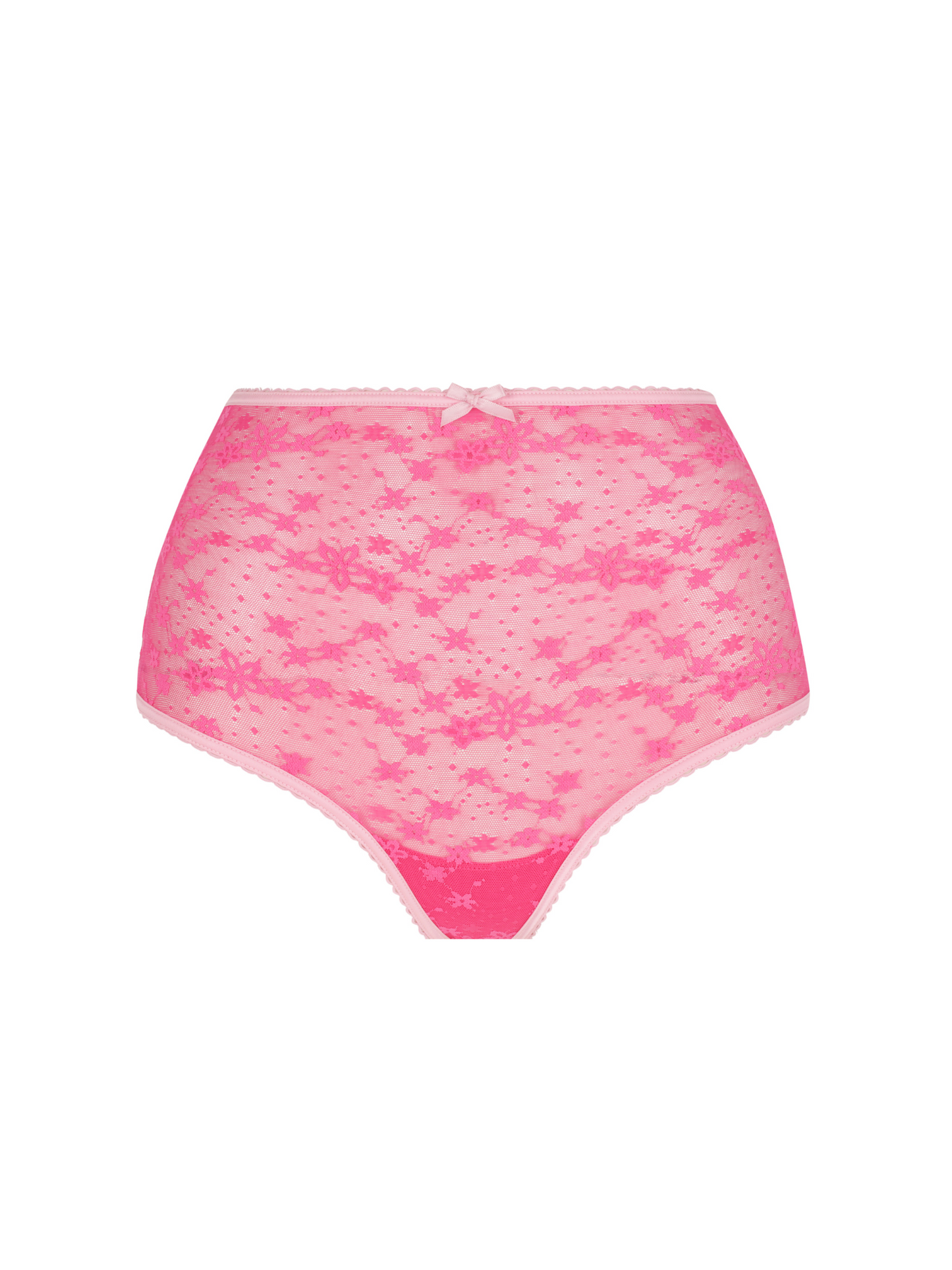 Lace High Rise Thong – Pink