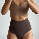 Hot Fudge High Rise Thong on model front view