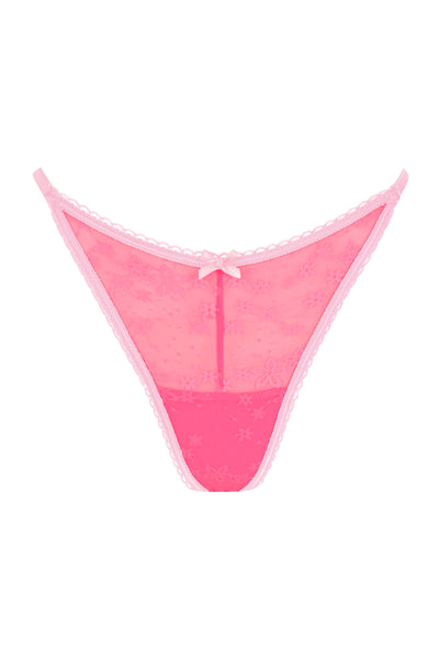 Lace Bikini Thong – Pink