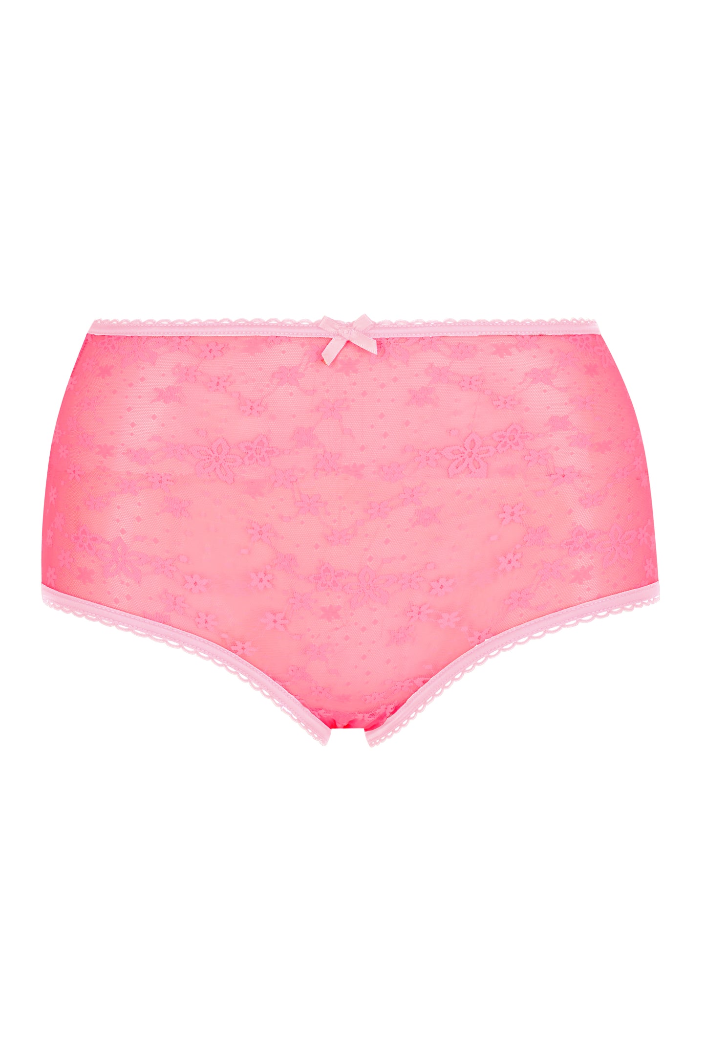 Lace High Rise Brief – Pink
