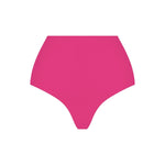 Pink Crush High Rise Thong model three-quarter view