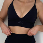 Black Plunge Crop model lifestyle standing