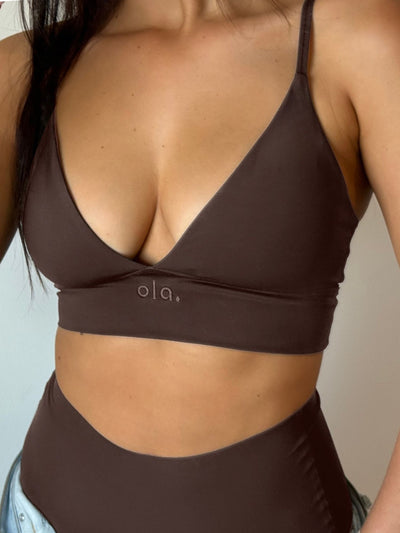 Hot Fudge Plunge Crop ghost flatlay front