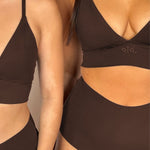 Hot Fudge Plunge Crop model back view