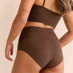 Hot Fudge High Rise Brief ghost flatlay front