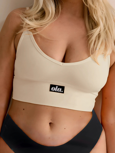 V Crop Bralette – Butter