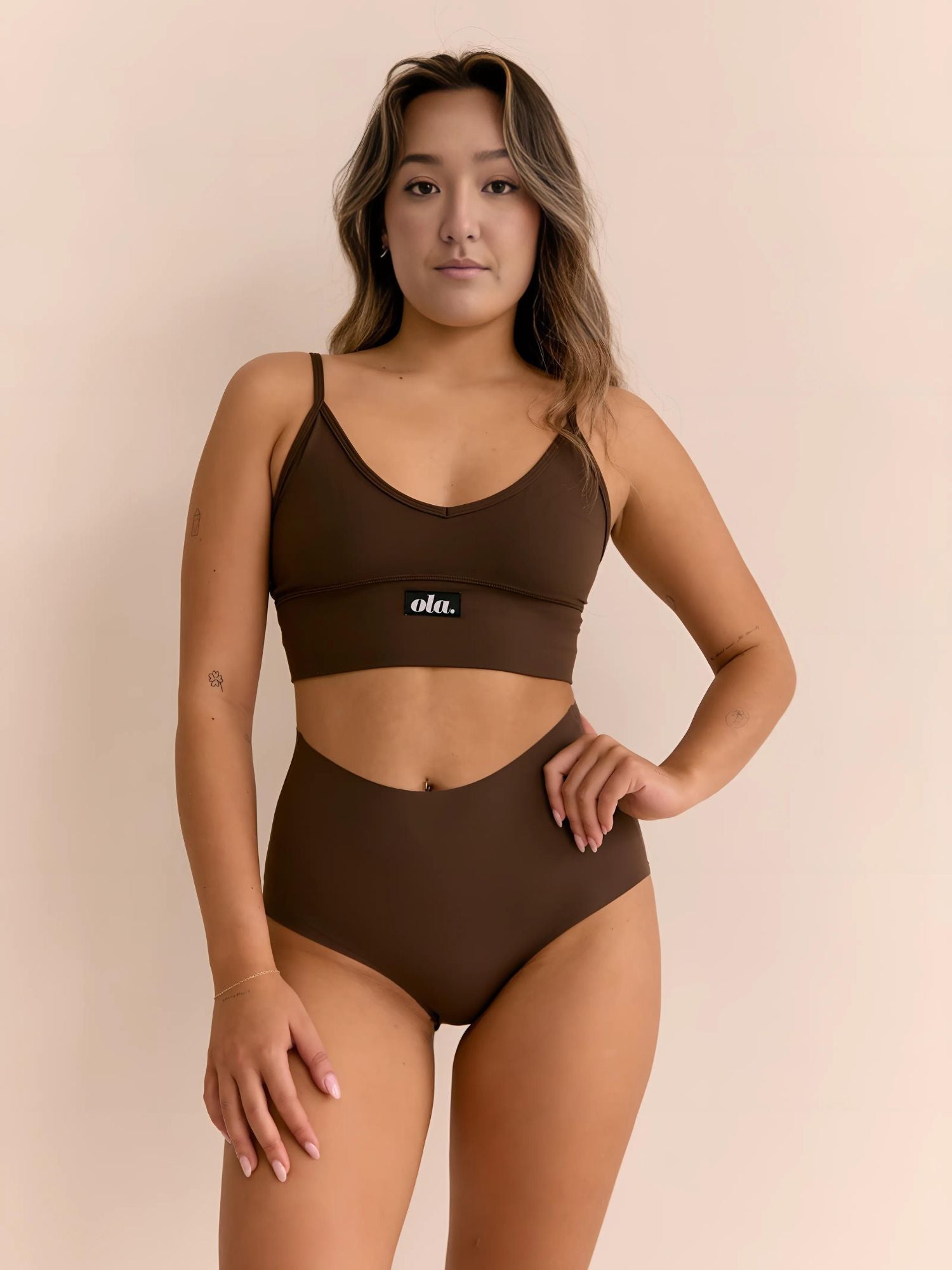 Hot Fudge High Rise Brief ghost flatlay back