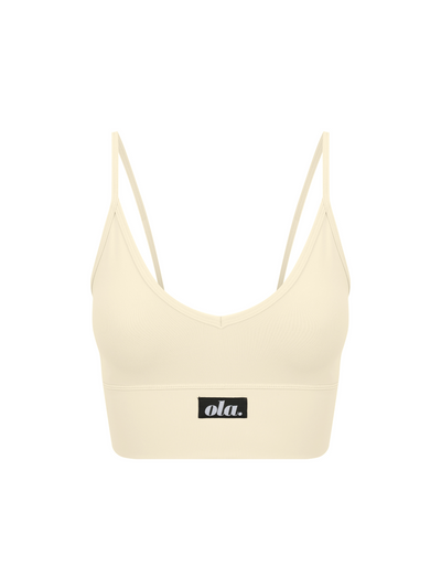 V Crop Bralette – Butter