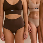 Hot Fudge High Rise Brief model three-quarter view