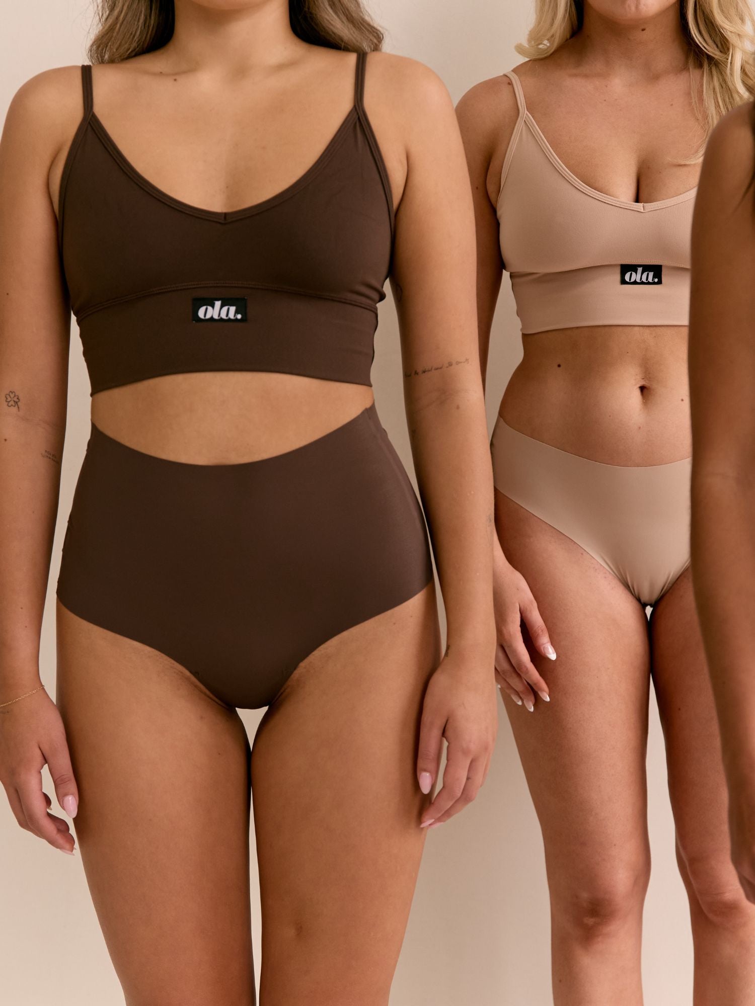 Hot Fudge High Rise Brief model three-quarter view