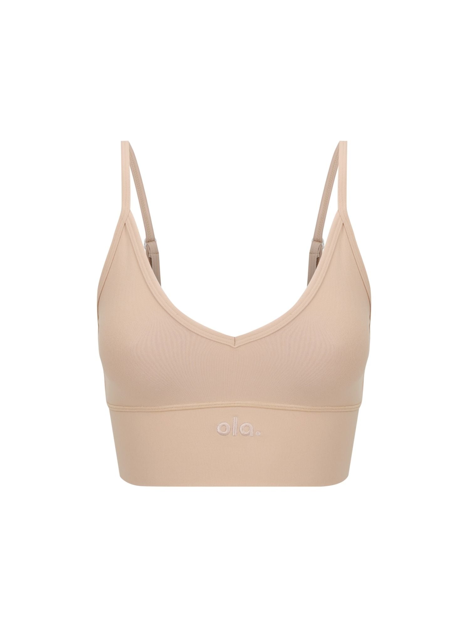 Cream Tan V Crop model lifestyle seated