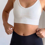 White V Crop front view