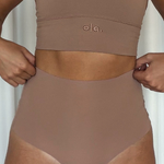 Macchiato High Rise Thong ghost flatlay front