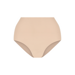 Cream Tan High Rise Brief model side view