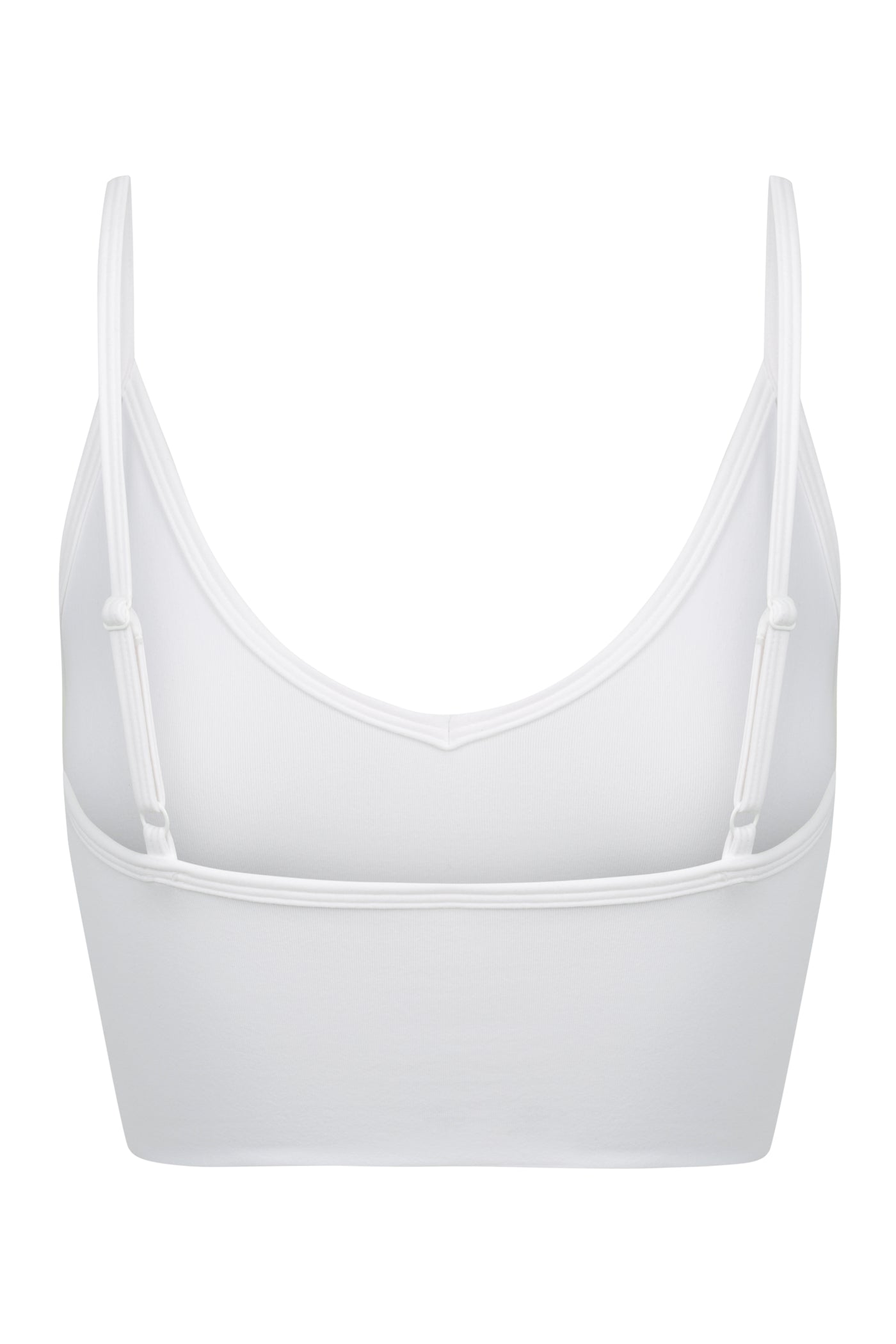 V Crop Bralette - White